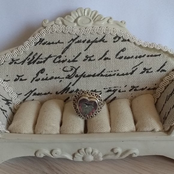 Rainbow Topaz Silver Ring - Picture 2 of 5